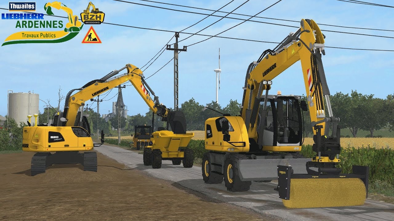 Travaux Publics Dumper Thwaites 6T | Liebherr R920 #Voirie