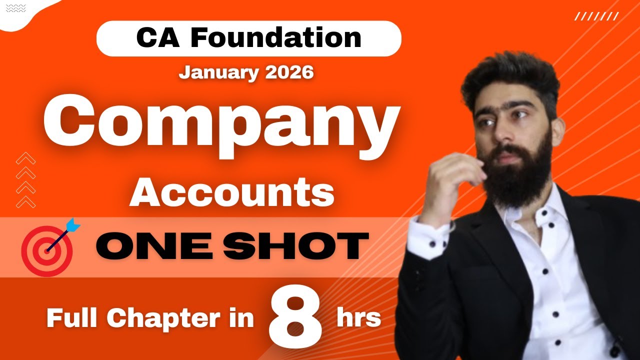 Company Accounts - Full Chapter | One shot | CA Foundation -Jan'26