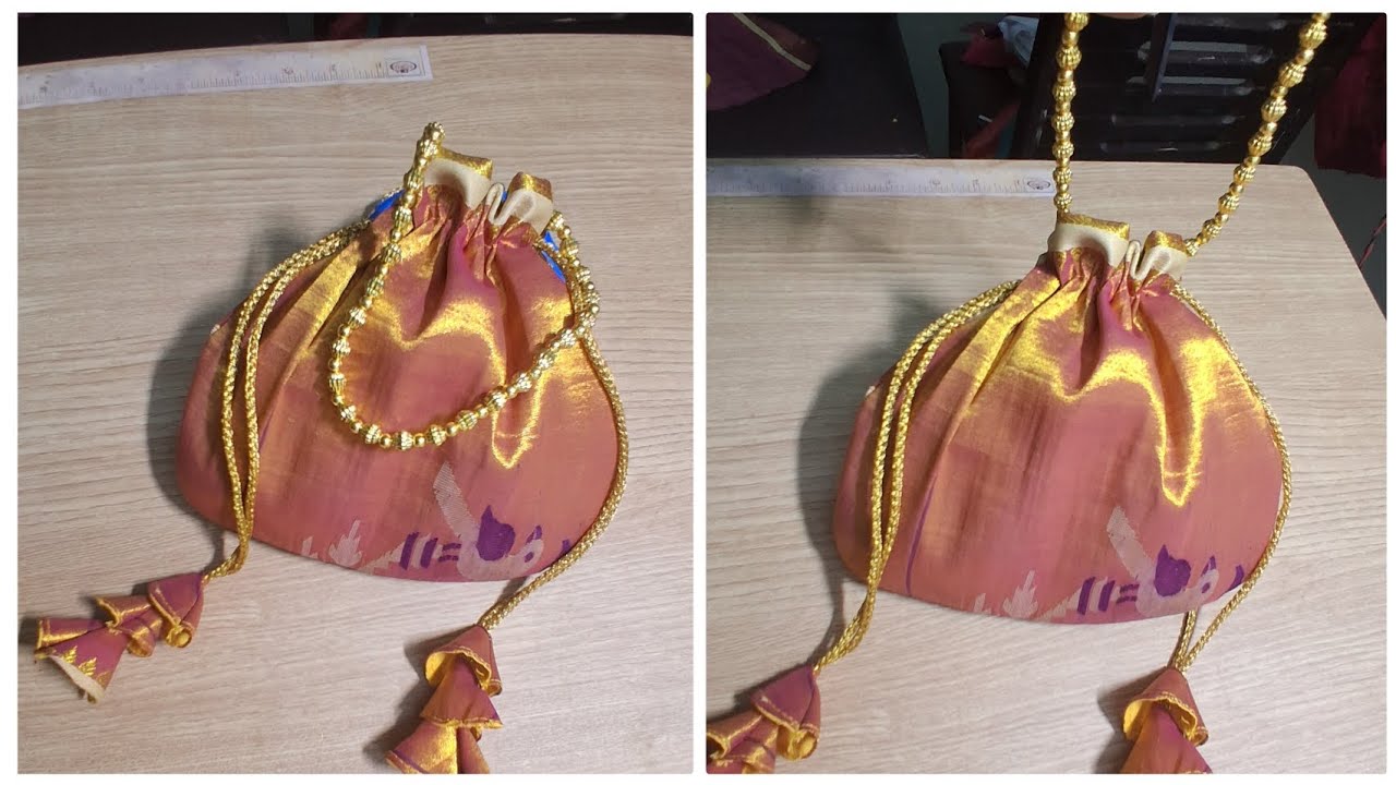 👝 Paithani Silk Potli Bag | Wedding Special Handmade Bag |