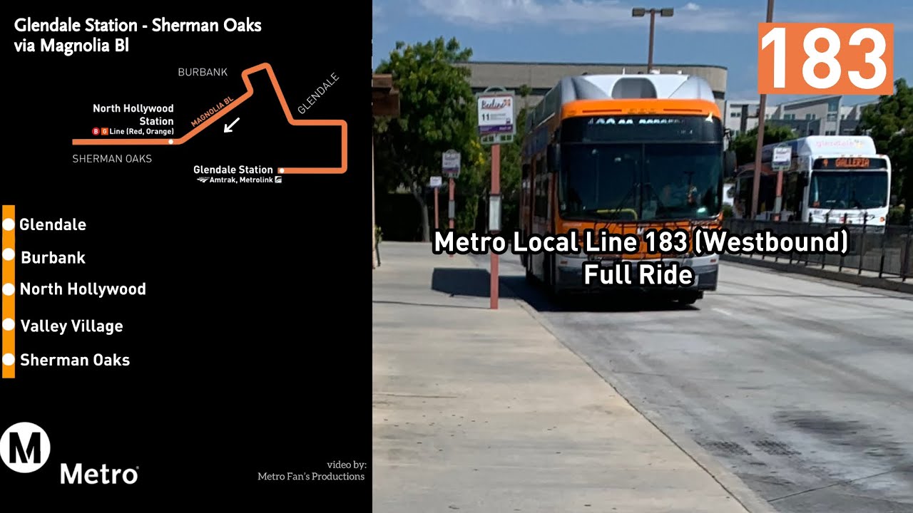 Metro Local Line 183 Westbound: Glendale Station to Sherman Oaks (Full Ride)