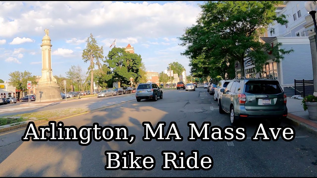 Arlington MA Downtown Mass Ave to Spy Pond Summer Bike Ride