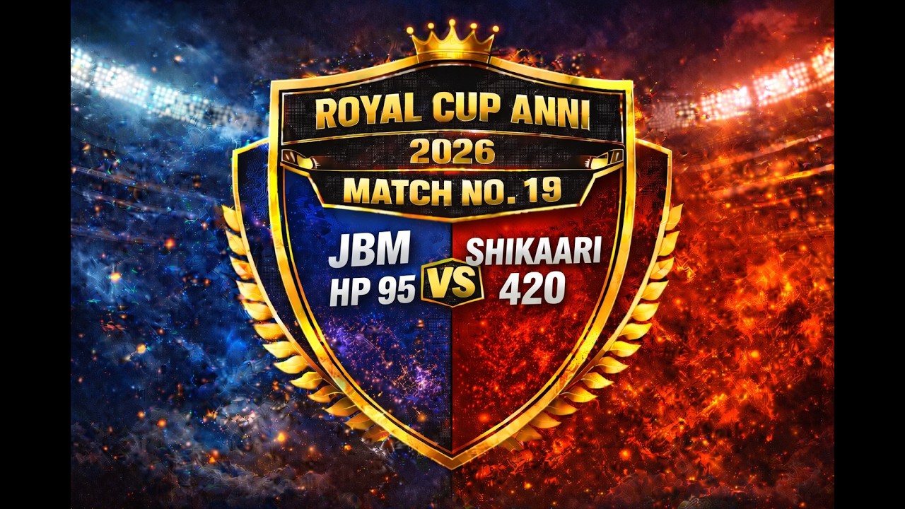 👑🏏 ROYAL CUP 2026 🏏👑🔥 MATCH 19 🔥🚀 JBM HP 95 🆚 🎯 Shikari 420 💥