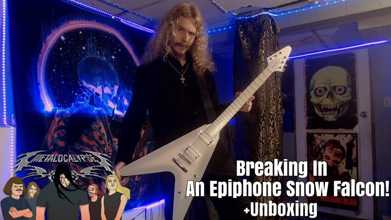 Breaking in an Epiphone Snow Falcon + Unboxing  #guitarunboxing