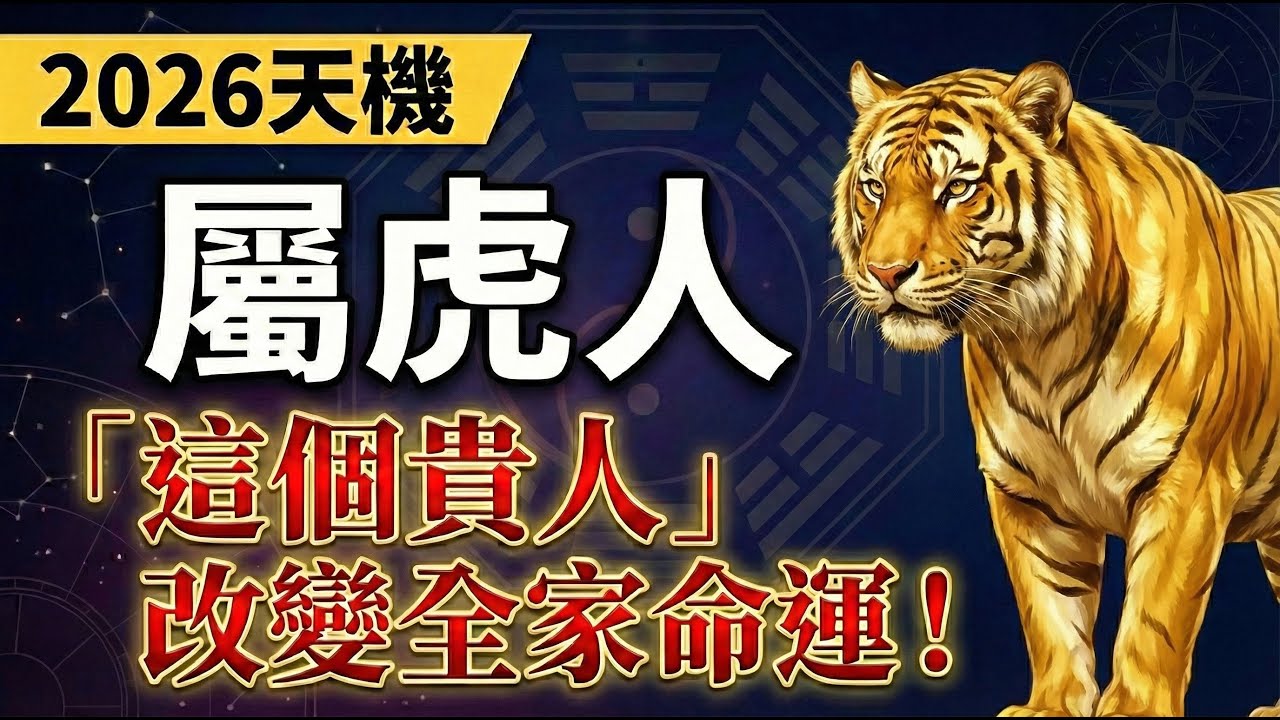 屬虎人的天機：2026年這個「神祕貴人」的出現，將徹底改變你全家的命運！#2026屬虎運勢 #生肖虎2026運勢 #生肖虎 #貴人運 #財運 #風水 #丙午馬年 #招財 #改運 #家庭運勢 #屬虎