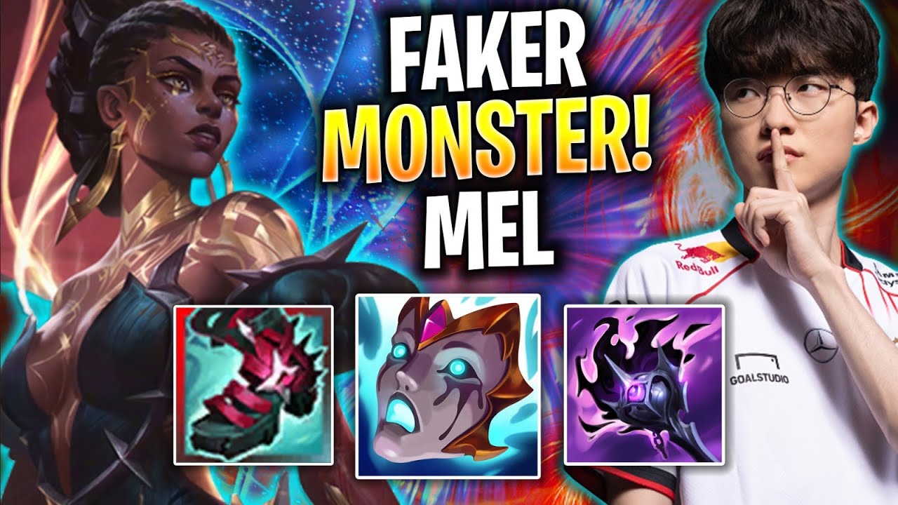 FAKER IS A MONSTER WITH MEL MID! - T1 Faker Plays Mel MID vs Galio! | Season 2025