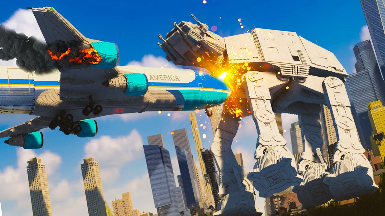 Realistic AT-AT Star Wars Destruction | Teardown