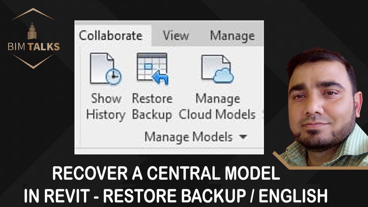 RECOVER A CENTRAL MODEL IN REVIT - RESTORE BACKUP TOOL / ENGLISH