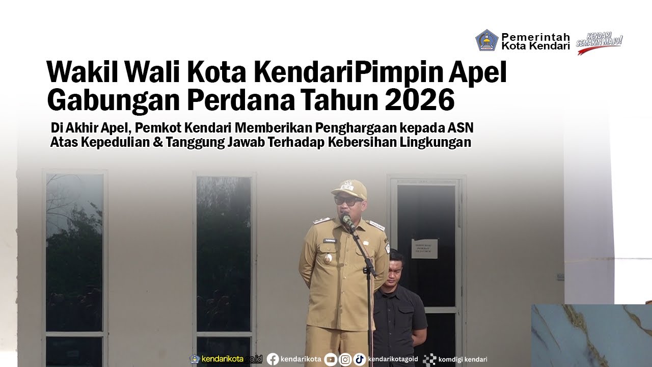 Wakil Wali Kota Kendari Pimpin Apel Gabungan Perdana Tahun 2026