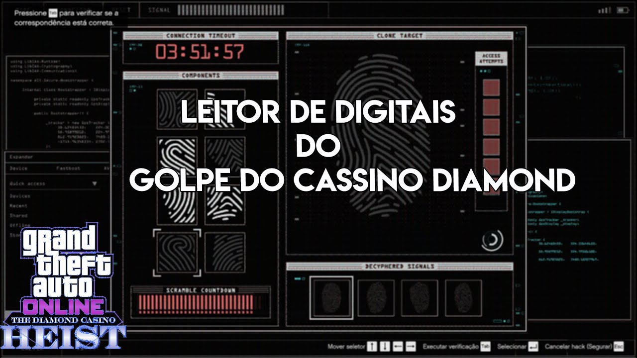Tutorial sobre os Leitores de Impressão Digital do Golpe do Cassino Diamond - GTA V Online