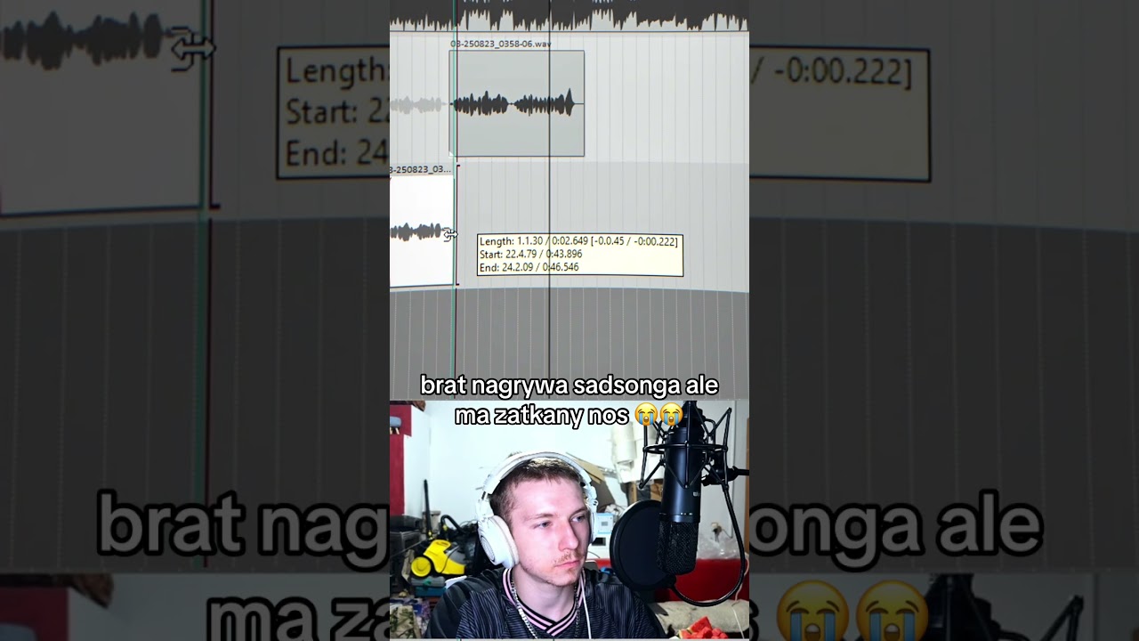 brat nagrywa sadsonga ale ma zatkany nos 😭😭 #lovesong #sadsong #autotune #speedrun #nos