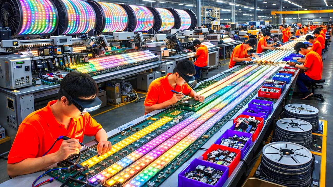 HOGYAN KÉSZÜLNEK a LED LÁMPÁK | KÍNA LEGNAGYOBB GYÁRÁNAK BELSŐSÉGE
