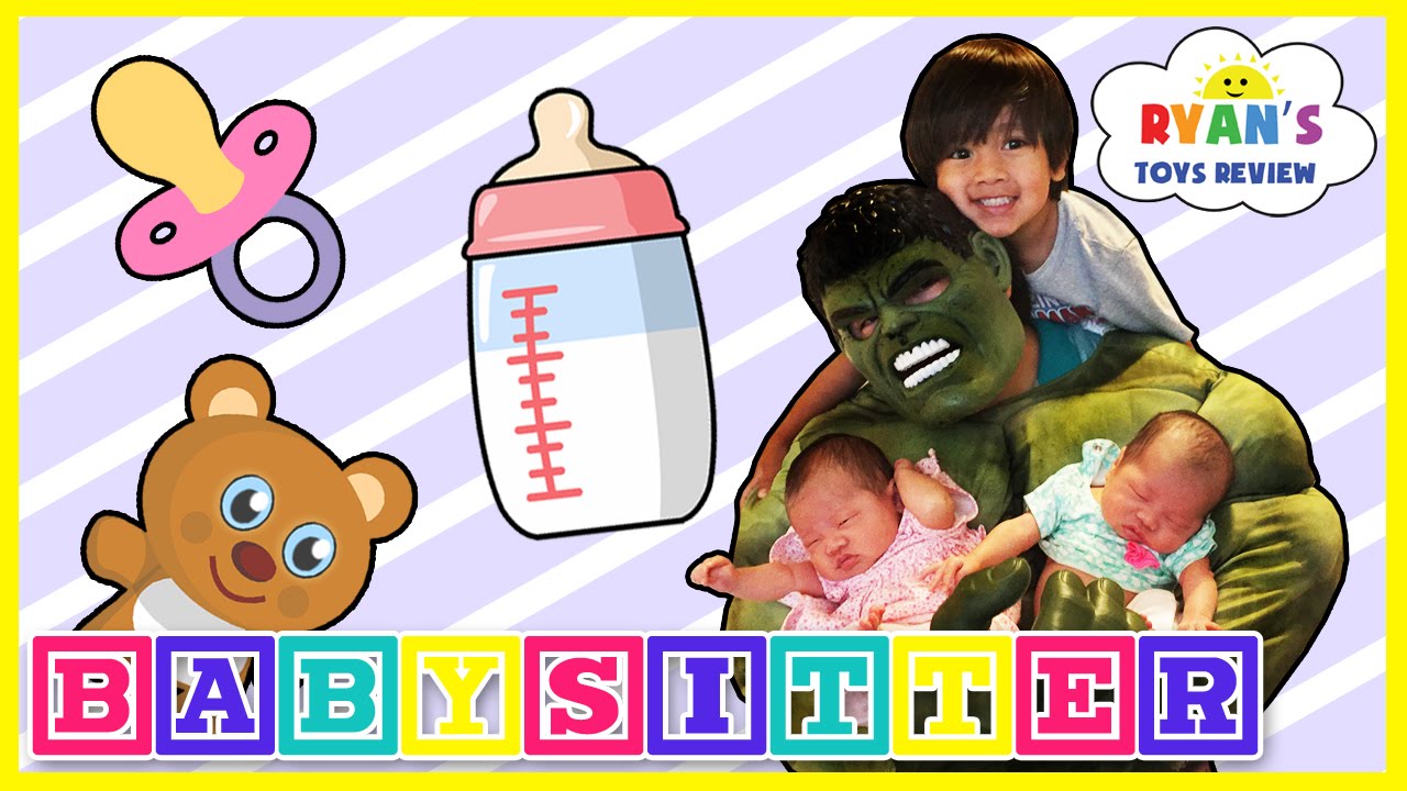 Hulk Funny Kids Video babysitting with Ryan ToysReview