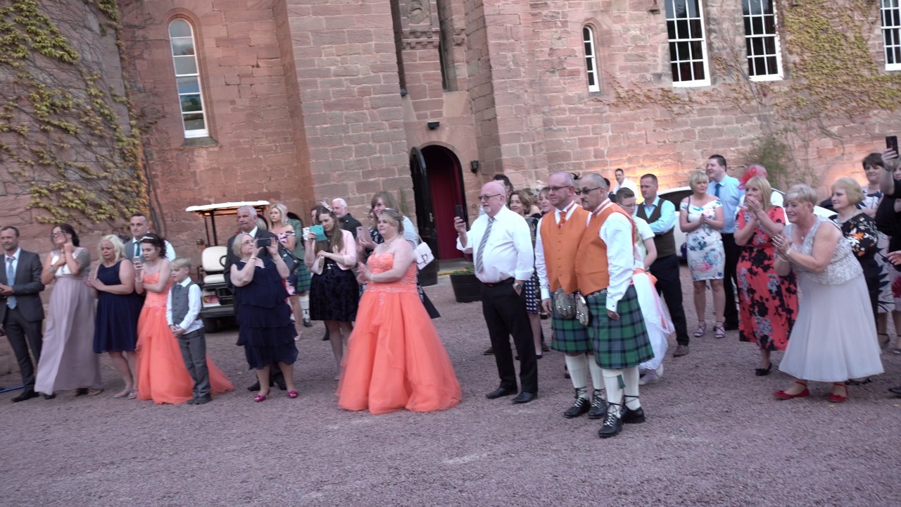 Pipe Band surprise for Groom