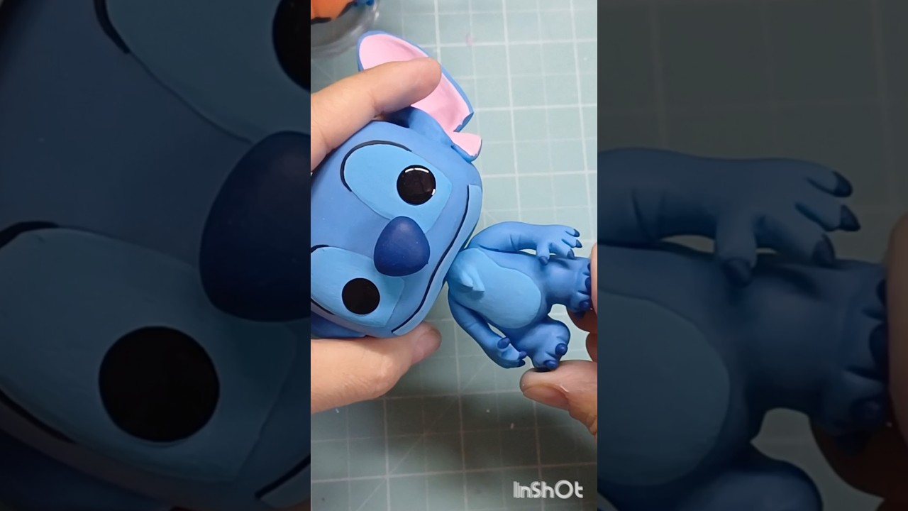 Fiz o Stitch Funko de massinha  #biscuit  #diy