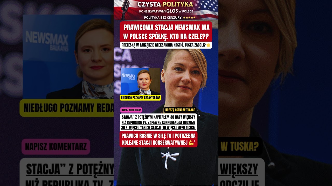 PRAWICOWA STACJA NEWSMAX MA W POLSCE SPÓŁKĘ. KTO NA CZELE??