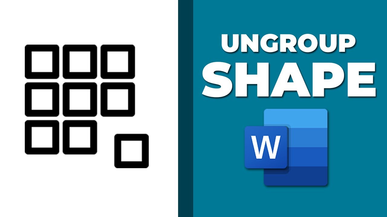 How to ungroup shapes in word Windows