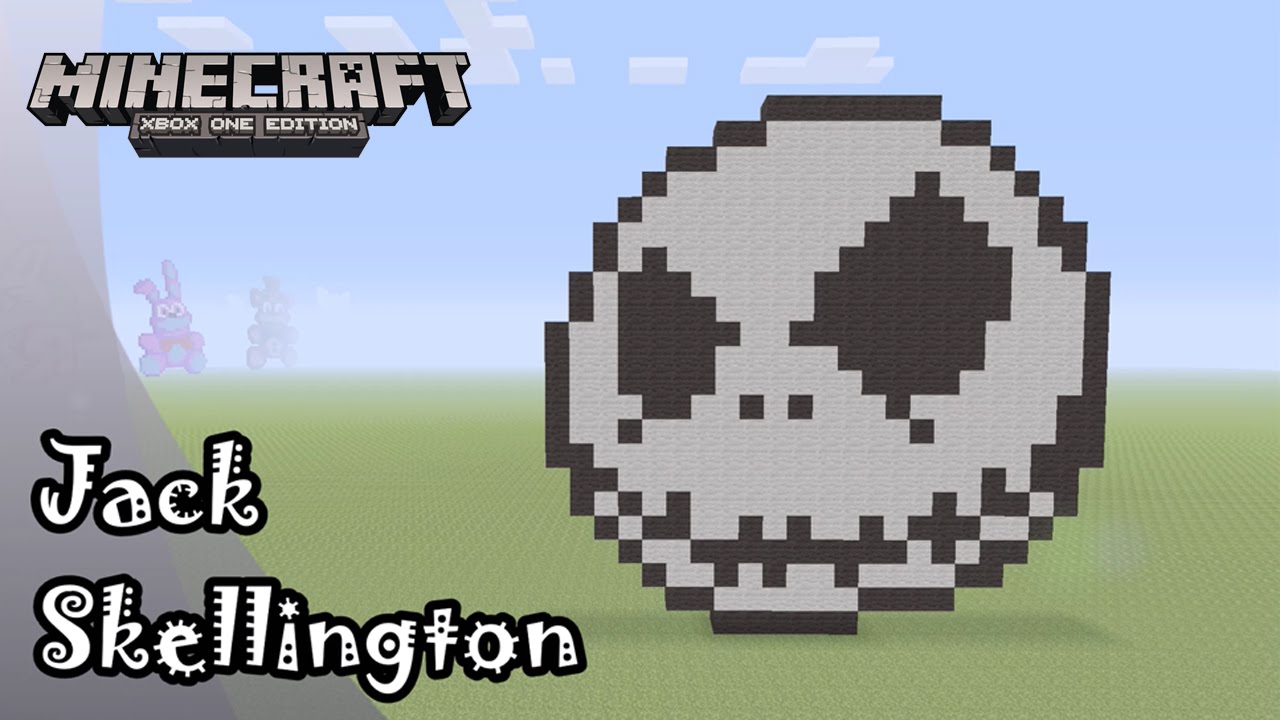 Minecraft: Pixel Art Tutorial and Showcase: Jack Skellington from The Nightmare Before Christmas