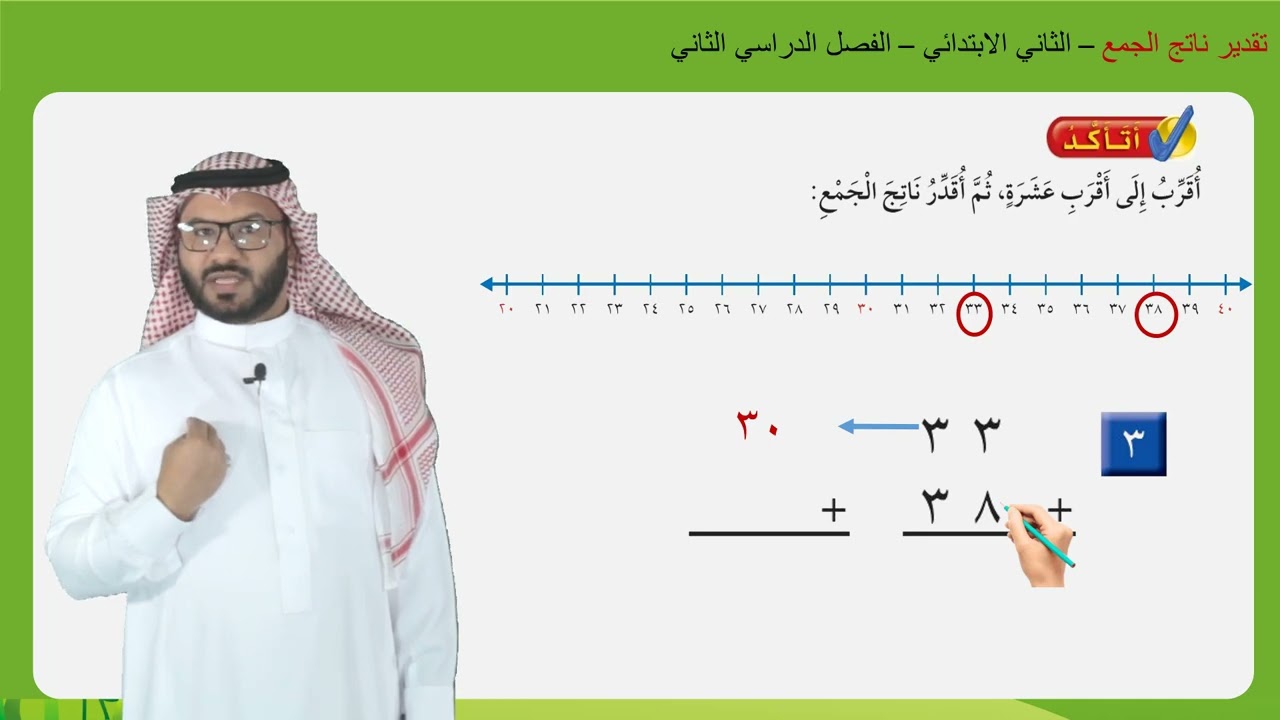 تقدير ناتج الجمع  -  الثاني الابتدائي  -  الفصل الدراسي الثاني