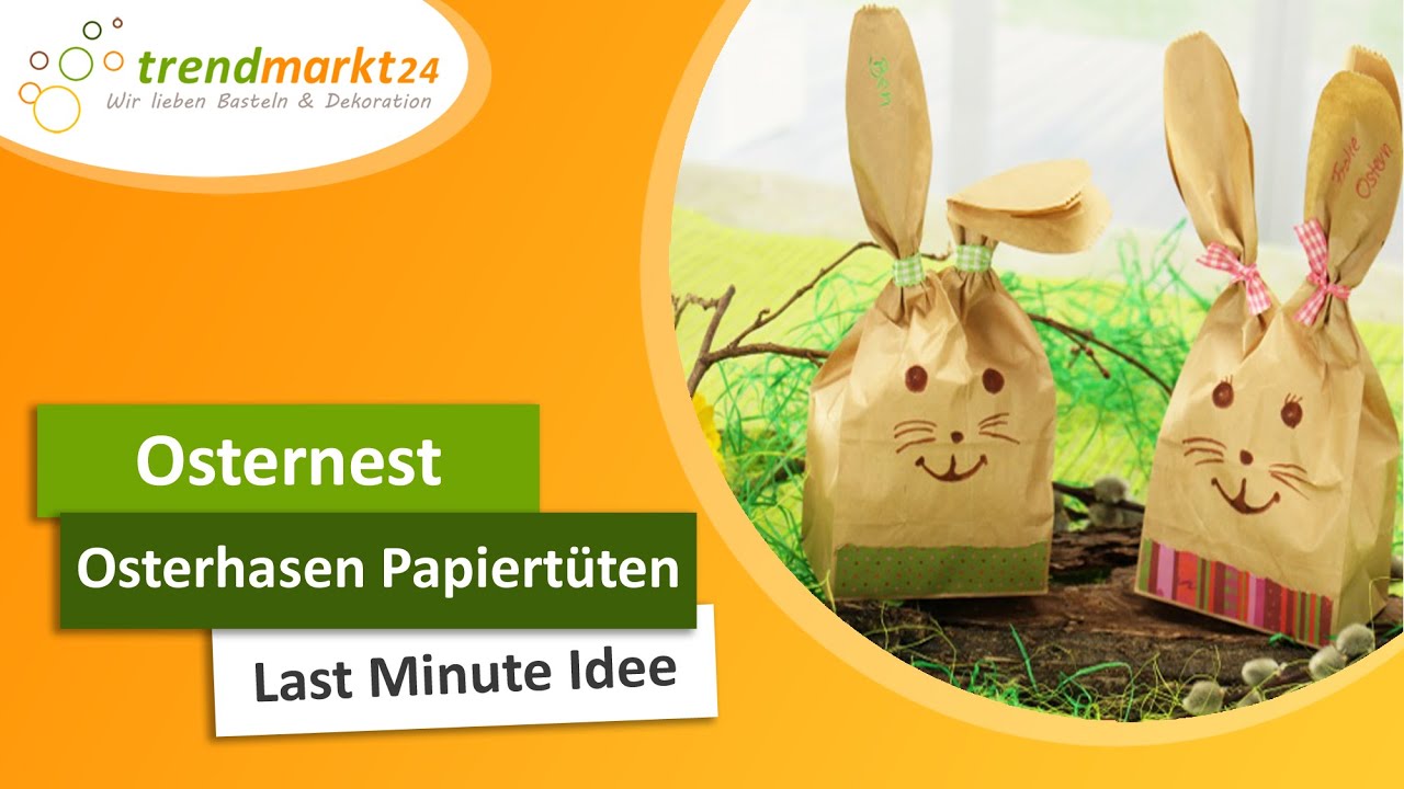 Osternest Geschenk | Last Minute Osterhasen Bastelidee - trendmarkt24