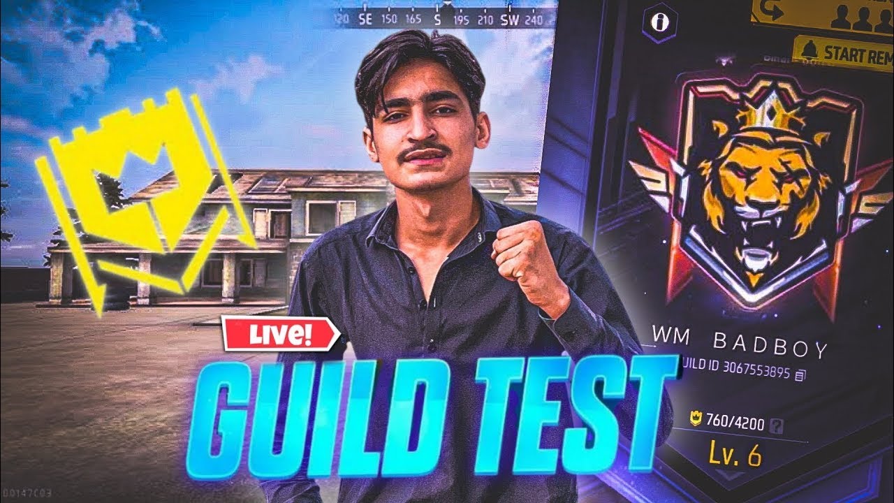 WM BADBOY is Live🔴|| Gulid Test -  with Subscribers😱