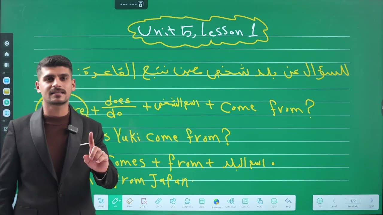 إنكليزي الأول متوسط | يونت 5 درس 1 شرح مبسّط 🔥 | الأستاذ ناصر الجبوري