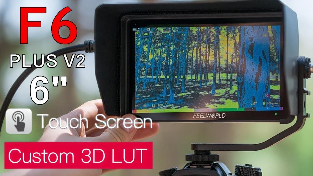 FEELWORLD F6 PLUS V2 6 pulgadas 3D LUT Pantalla táctil Cámara DSLR Monitor de campo IPS  Soporte 4K