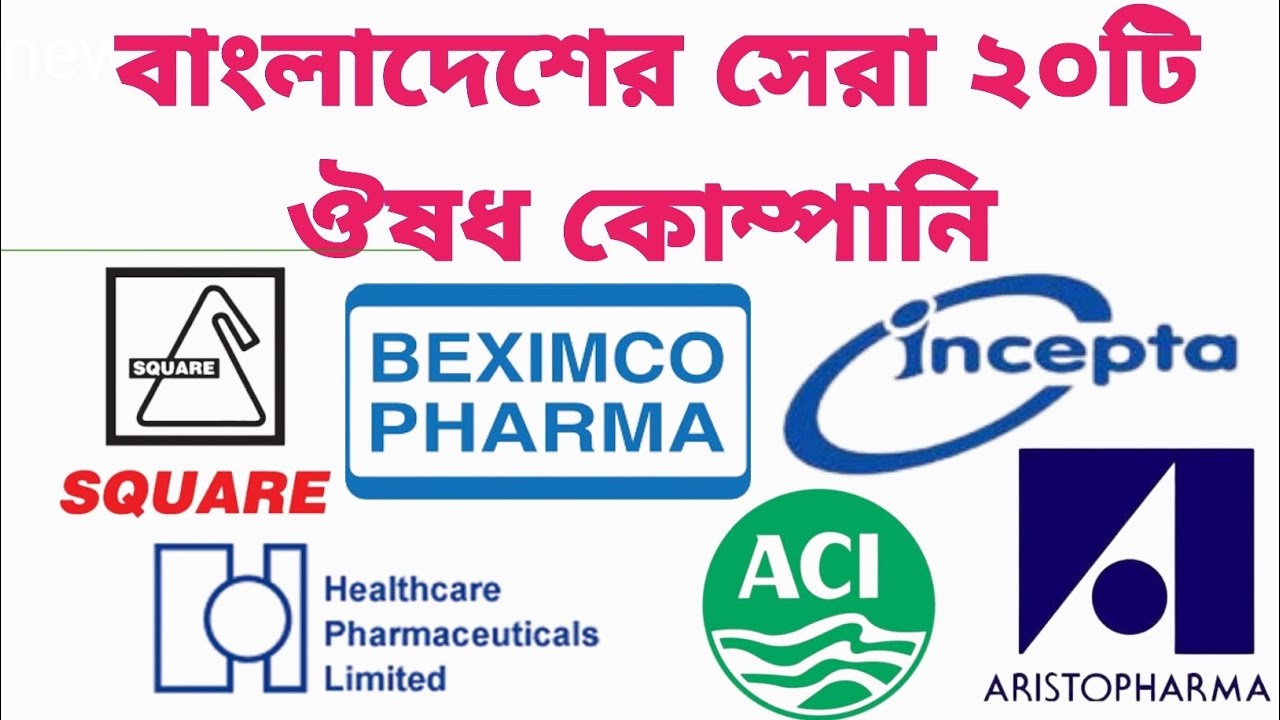 বাংলাদেশের সেরা ২০টি ঔষধ কোম্পানি | Top 20 Pharmaceutical Companies in Bangladesh.