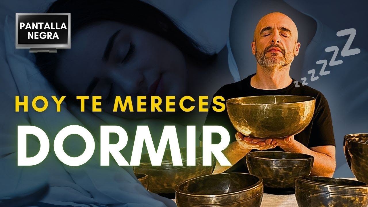 Vence el INSOMNIO y DUERME profundo | CUENCOS TIBETANOS REALES | Pantalla negra sin interrupciones