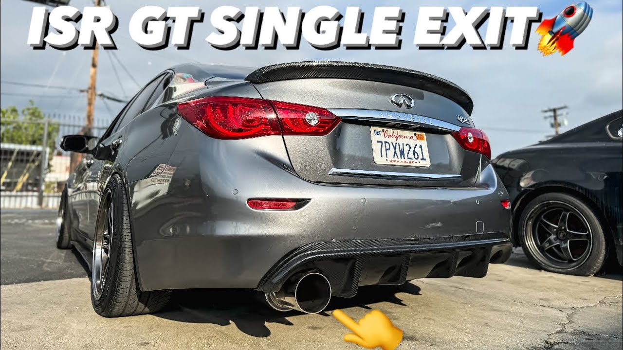 MY Q50 GETS AN ISR SINGLE EXIT EXHAUST!!! *LOUD*