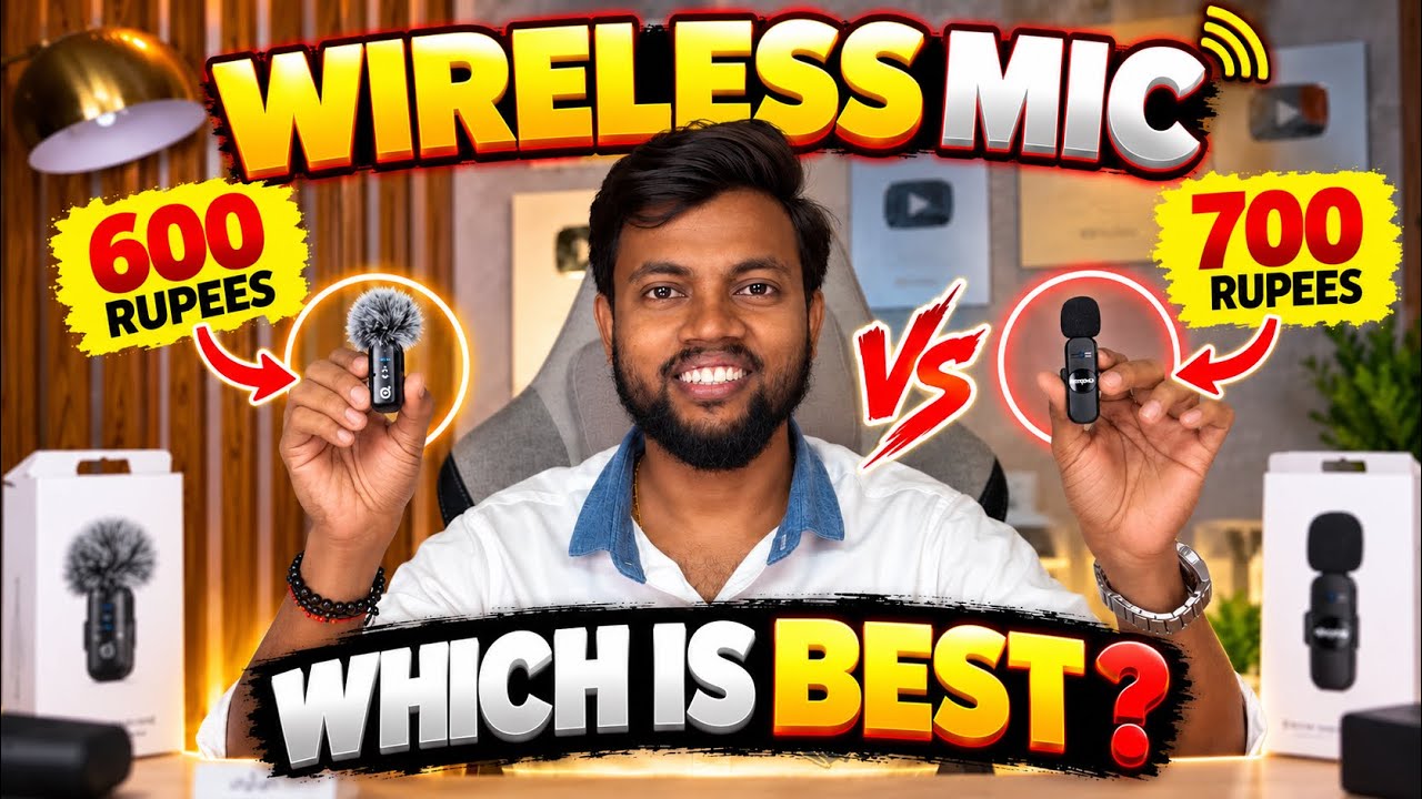 ₹600 VS ₹700 Mic | Which is Best Mic For Youtube Video | Best Wireless Mic 😍