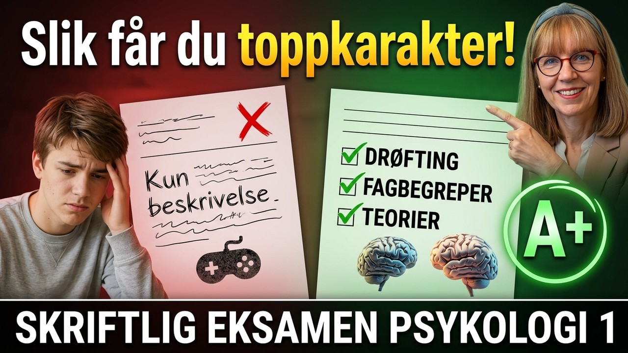 Hva gjør et drøftingssvar bra i psykologi?
