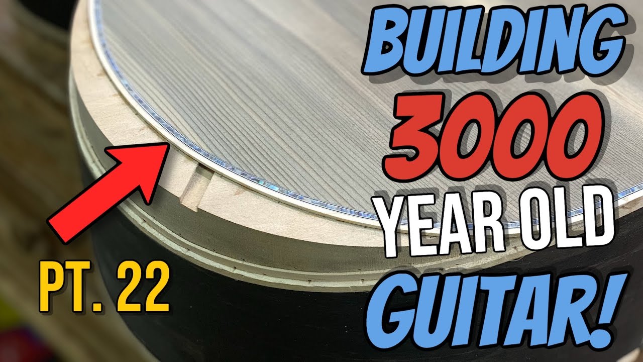How To Build an Acoustic Guitar Episode 22 (Purfling and Abalone Around the Bass Side and Arm Bevel)