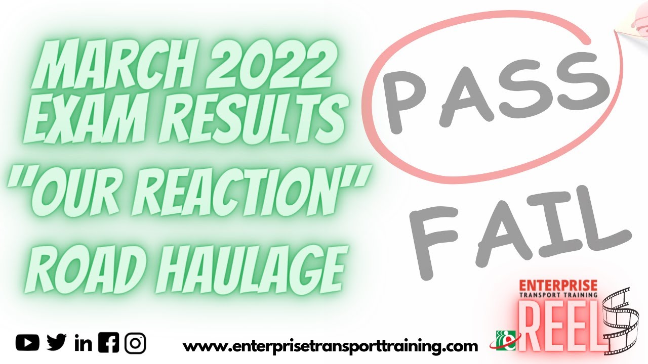 Operator CPC / Transport Manager March 22 Exams Our Reaction Road Haulage