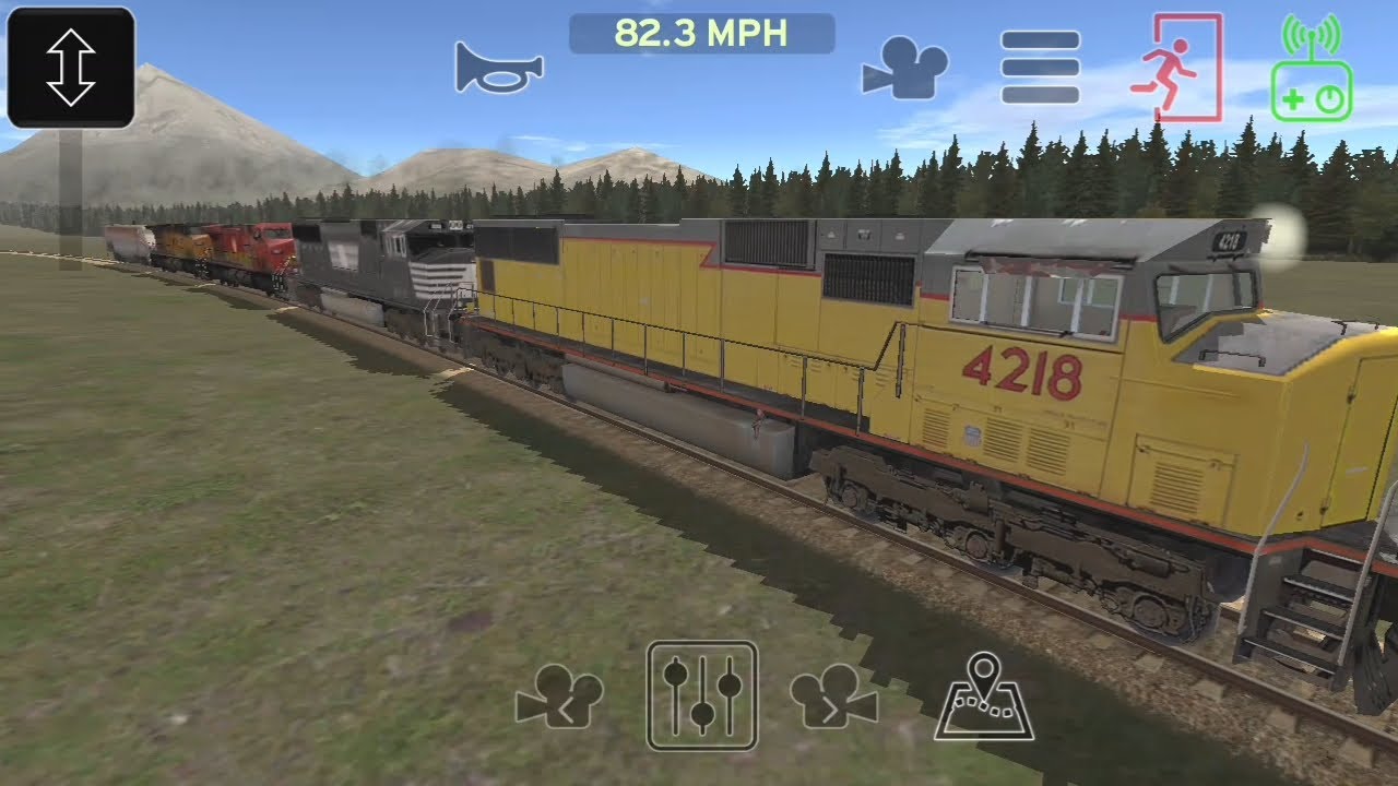 Driving 5 Coupled Locomotives on Top Notch in Train and Rail Yard Simulator Game