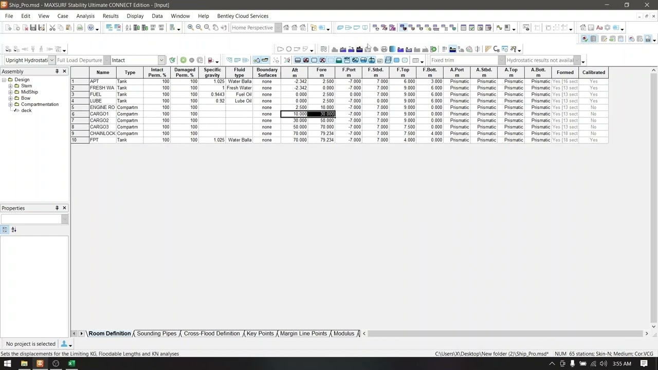 Tutorial_ LoadCase in Maxsurf Stability