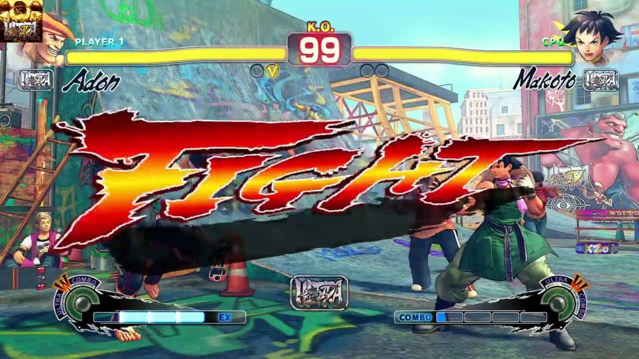 ADON VS MAKOTO アドン対まことのバトル ULTRA STREET FIGHTER IV