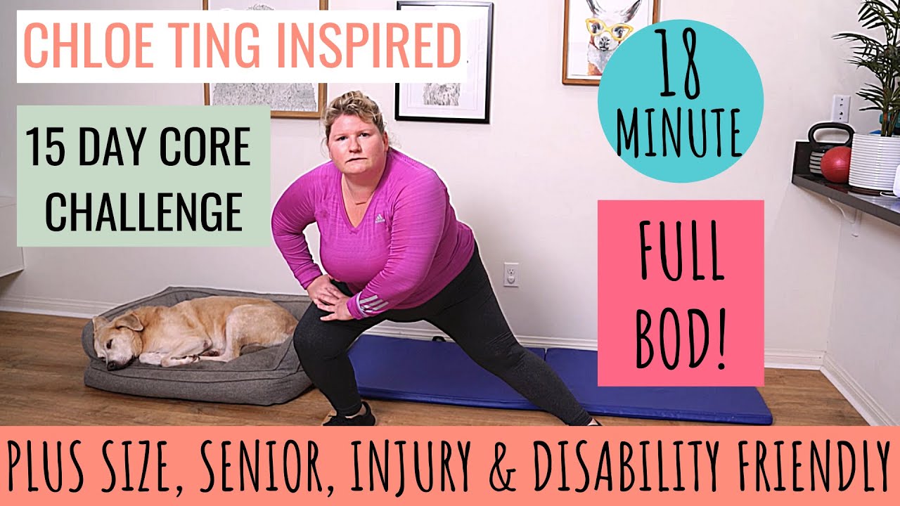 Chloe Ting INSPIRED 15 Day Challenge / Full Body / Plus Size, Senior,  Disability Friendly