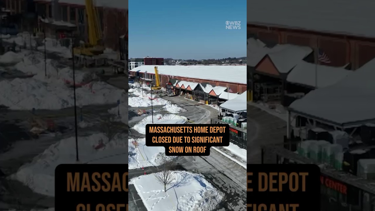 Massachusetts Home Depot closed due to significant snow on roof