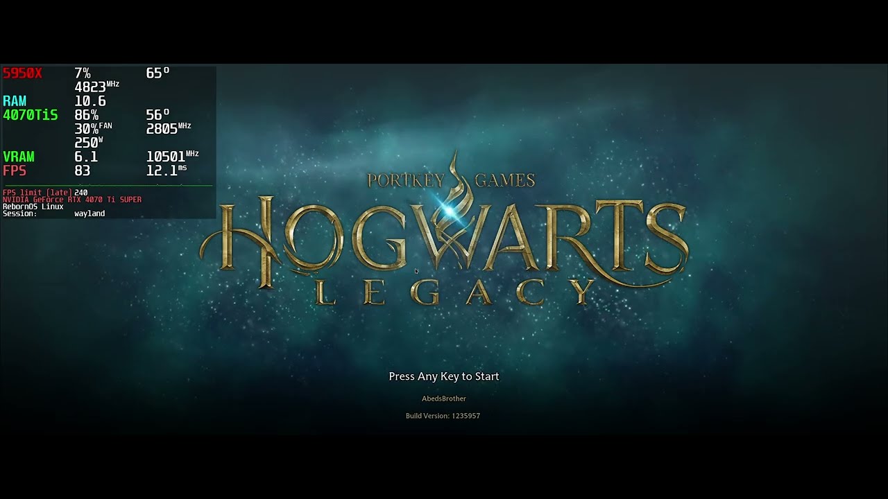 Linux - Hogwarts Legacy at 3440x1440 (feat. RTX 4070 TiS)