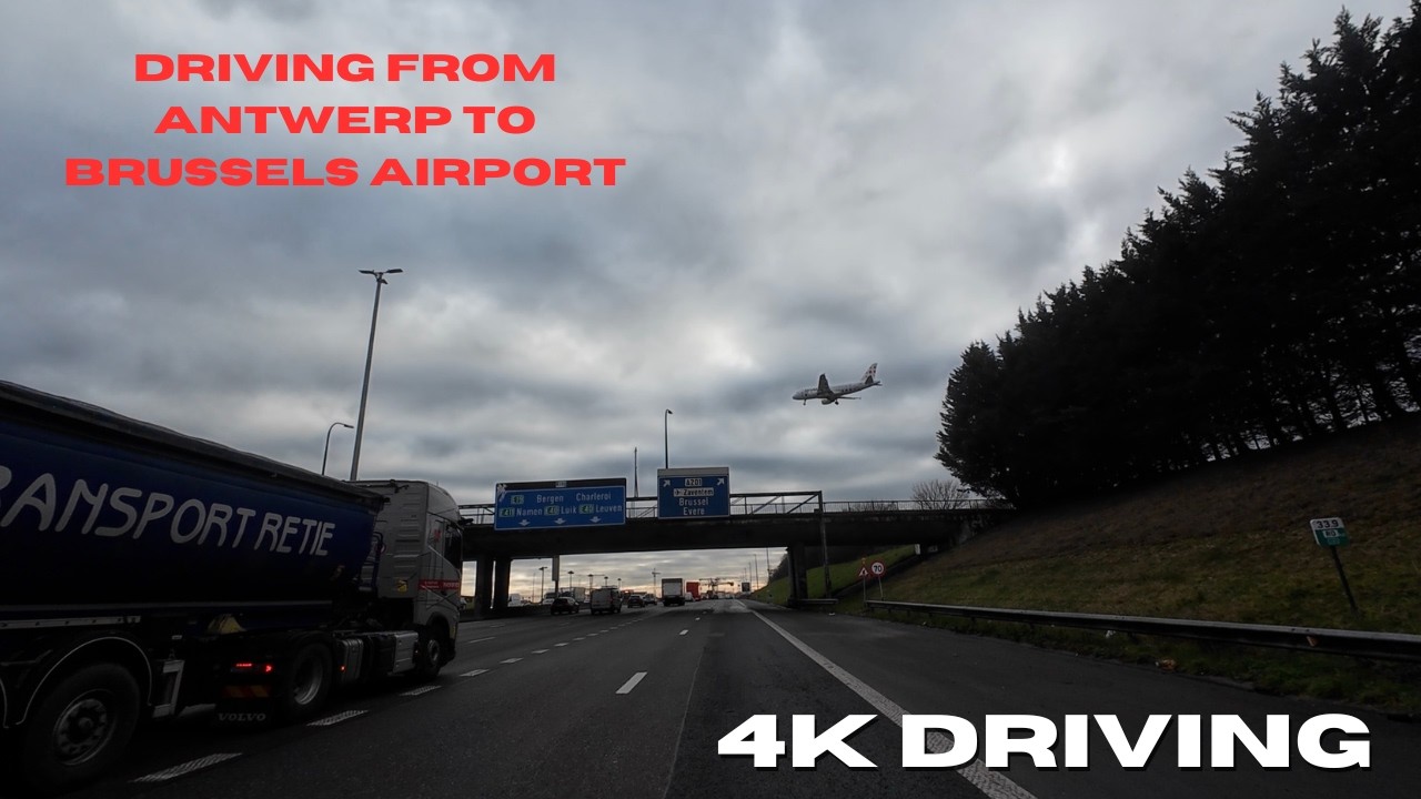Driving from Antwerp to Brussels Airport (BRU) in Belgium 🇧🇪 | #drivingtour #antwerp #planespotting