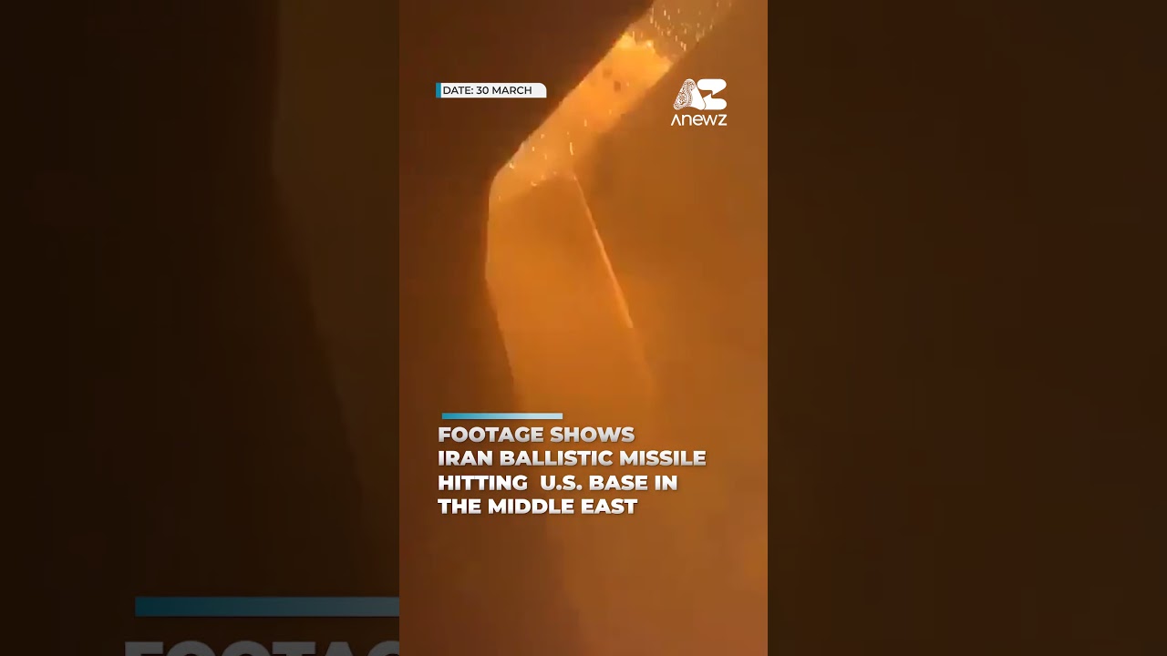 Footage shows Iran ballistic missile hitting U.S. base in the Middle East