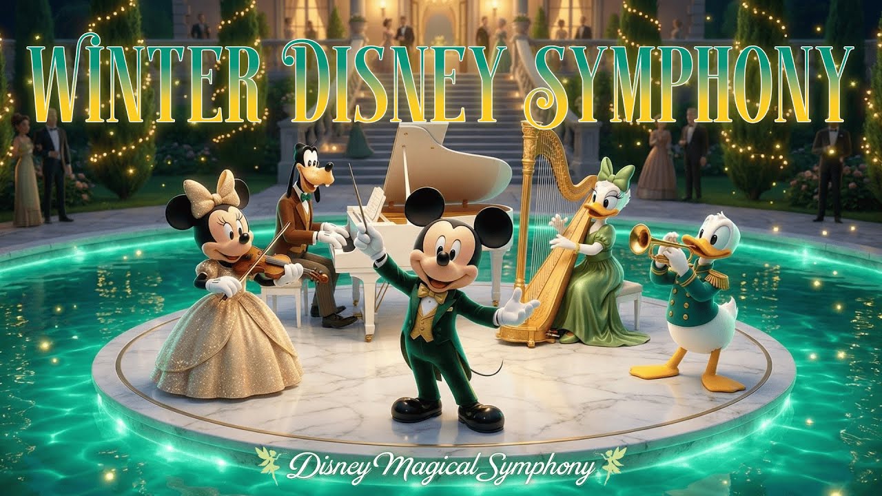 🌊 Зимний гала-концерт Disney у бассейна 2026 🎻 Волшебная симфоническая музыка Disney для чтения