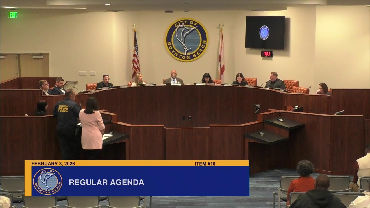 City of Boynton Beach, FL February 3, 2026 Regular Commission Meeting