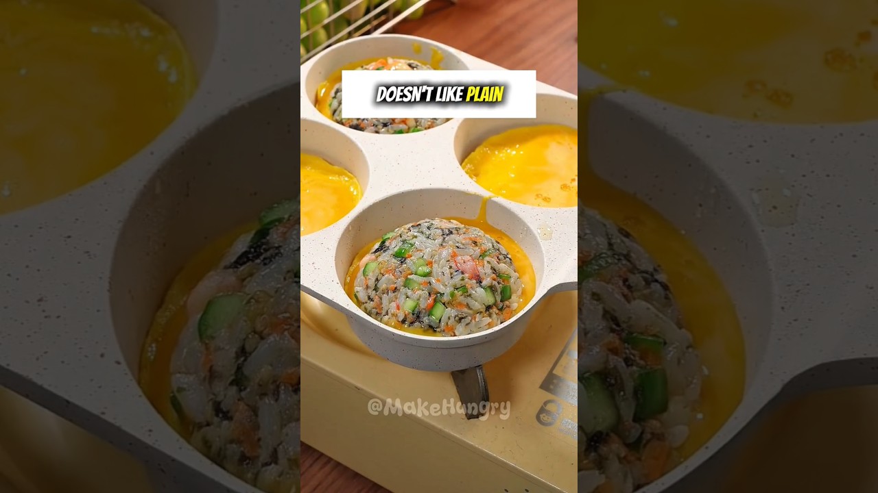 Kids Hate Plain Rice? Try This Egg Rice Burger Trick 