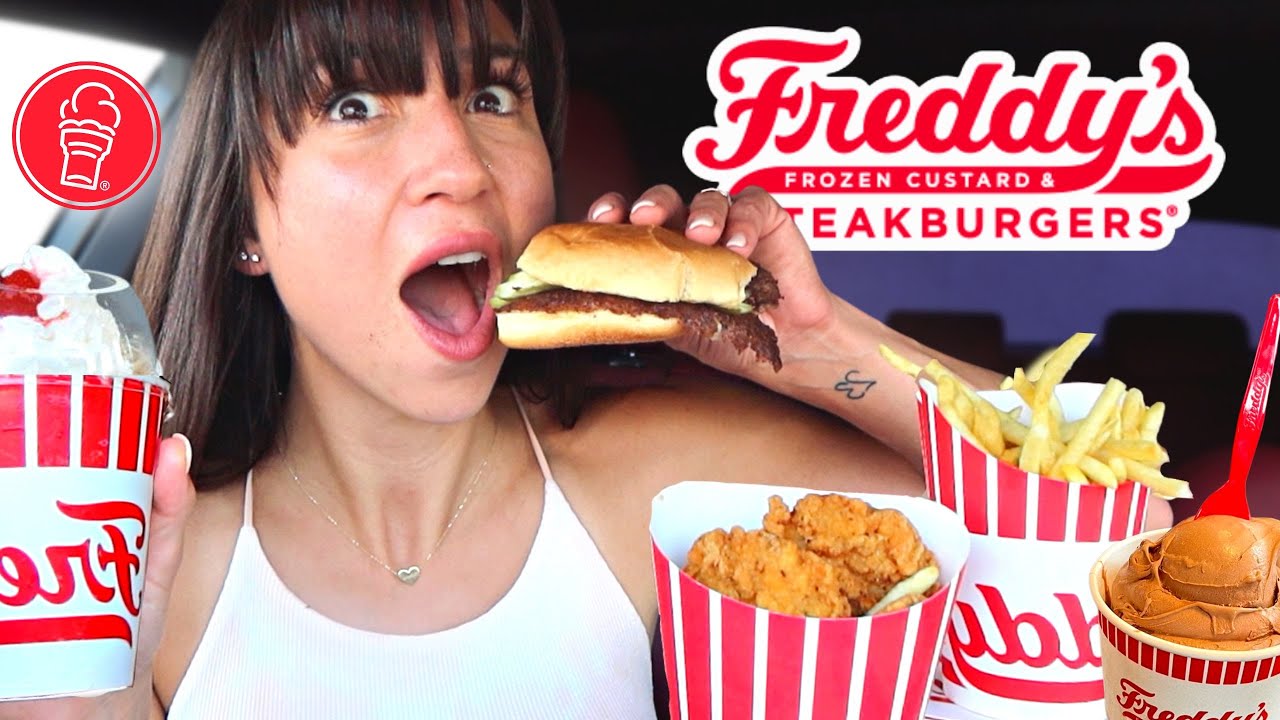 Впервые ем стейкбургеры и замороженный заварной крем от FREDDY'S!