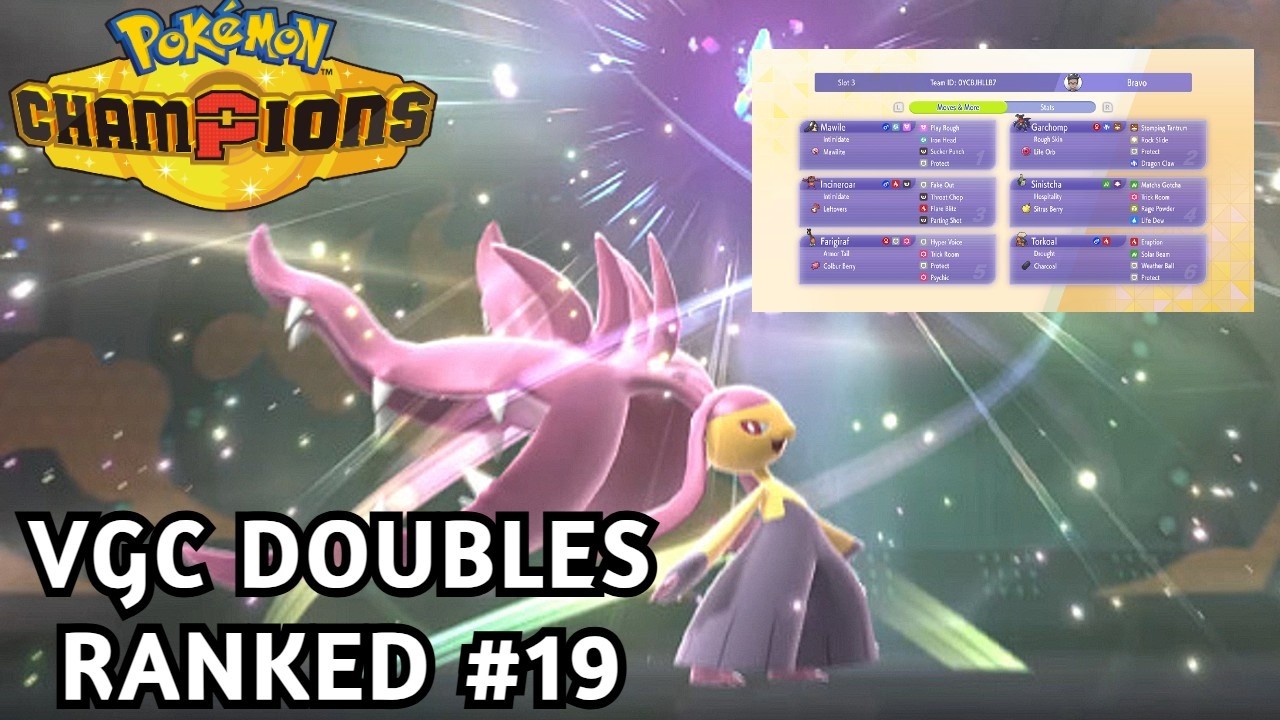 MEGA MAWILE Trick Room TEAM Is BROKEN! - POKEMON CHAMPIONS VGC DOUBLES RANK #19