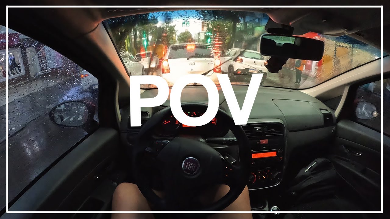 DIRIGINDO em UM DIA CHUVOSO a bordo do PUNTO 1.8 HLX 2008 - POV