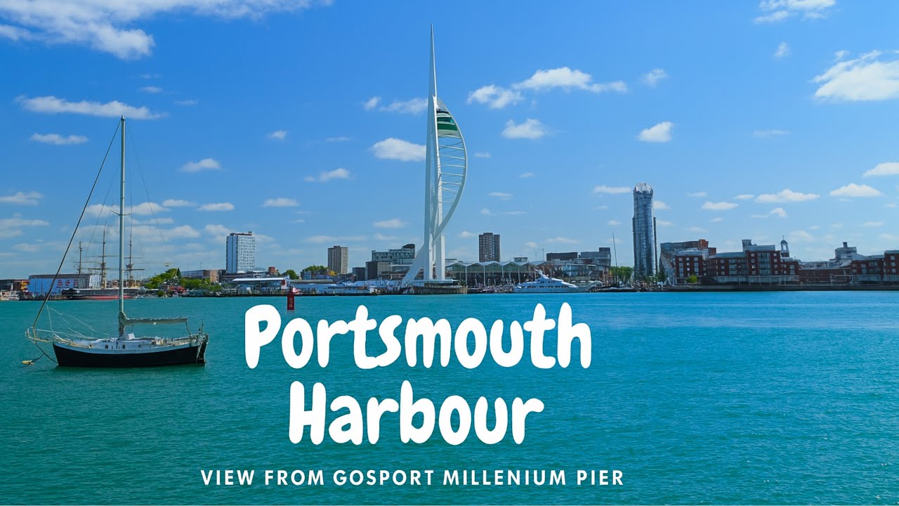 Portsmouth Harbour View from Gosport | Spinnaker Tower & Sea Traffic HDR