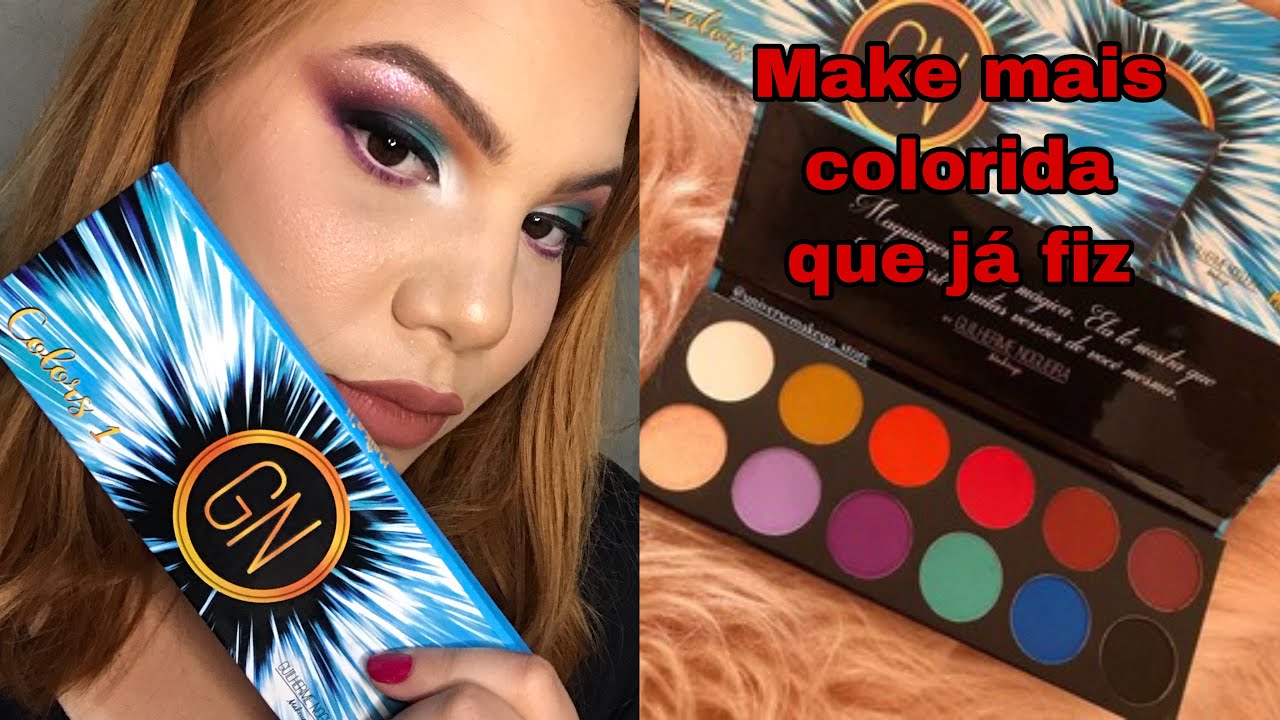 Make colorida - paleta de sombras Guilherme Nogueira