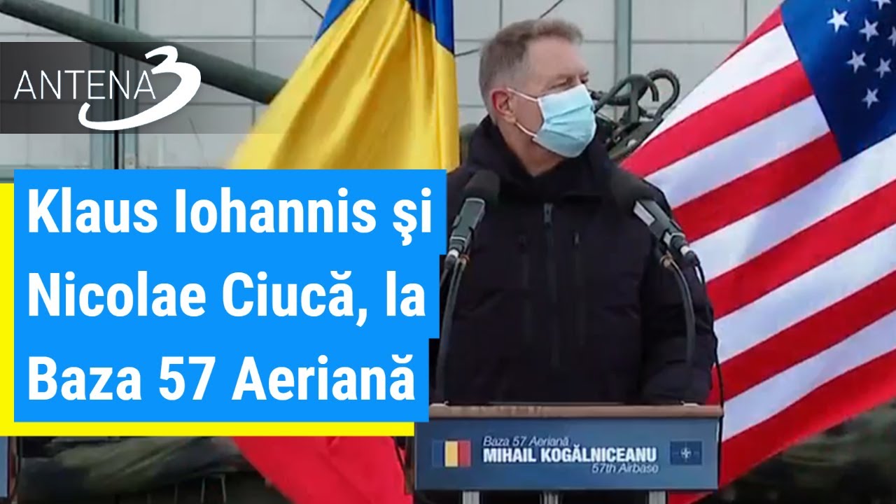 Klaus Iohannis şi Nicolae Ciucă, la Baza 57 Aeriană de la Mihail Kogălniceanu